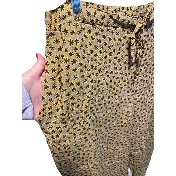 Innovation Sport Yellow Patterned Elastic Drawstring Loose Fitting Pocketed Pant - Picture 5 of 11